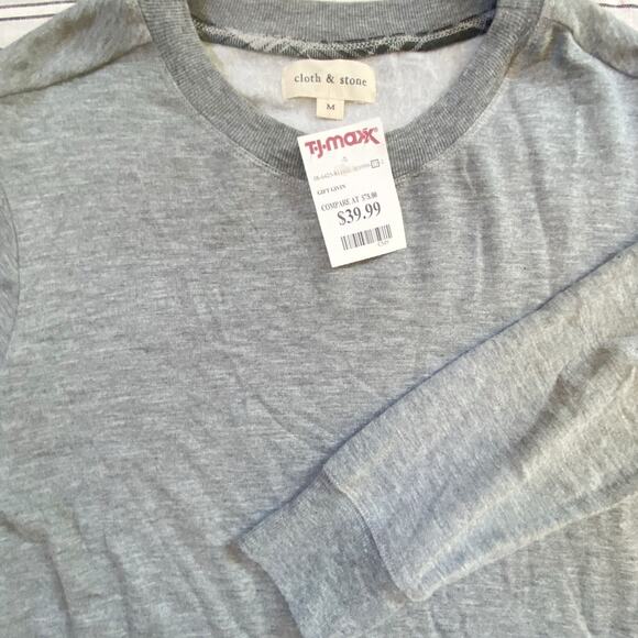 Cloth & Stone Gray‎ Sweatshirt Tunic Mini Dress Lace Up Side NWT M - Picture 8 of 13